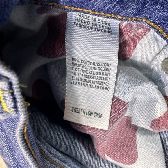 Lucky Brand Medium Wash Sweet N Low Crop Denim Jeans Size 8 - Picture 5 of 9